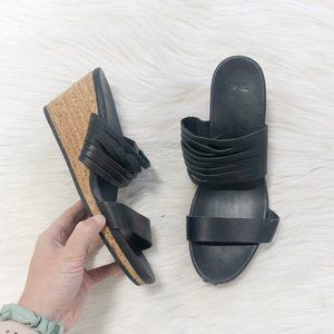 TEVA Arrabelle Leather Cork Wedge Sandal SZ 7.5, 7